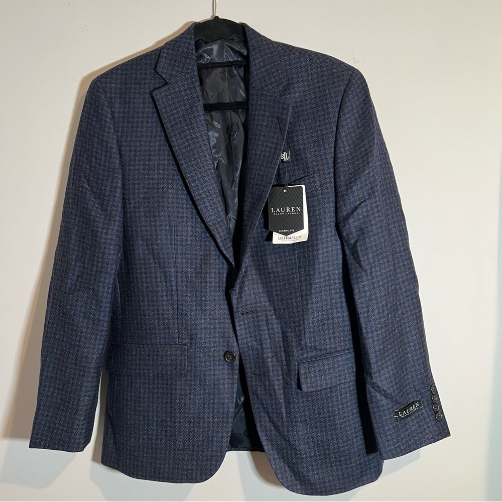 Lauren Ralph Lauren Mens Ultra Flex Plaid Sport Coat